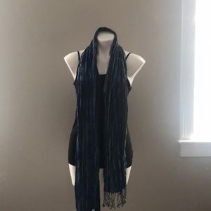 Blue multi-colored scarf/wrap